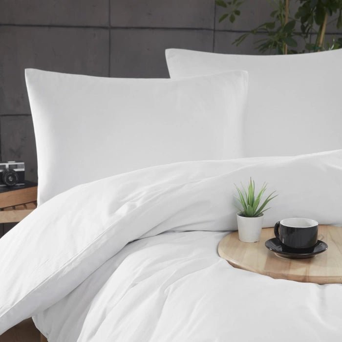 Bettgarnitur Set weiss Satin