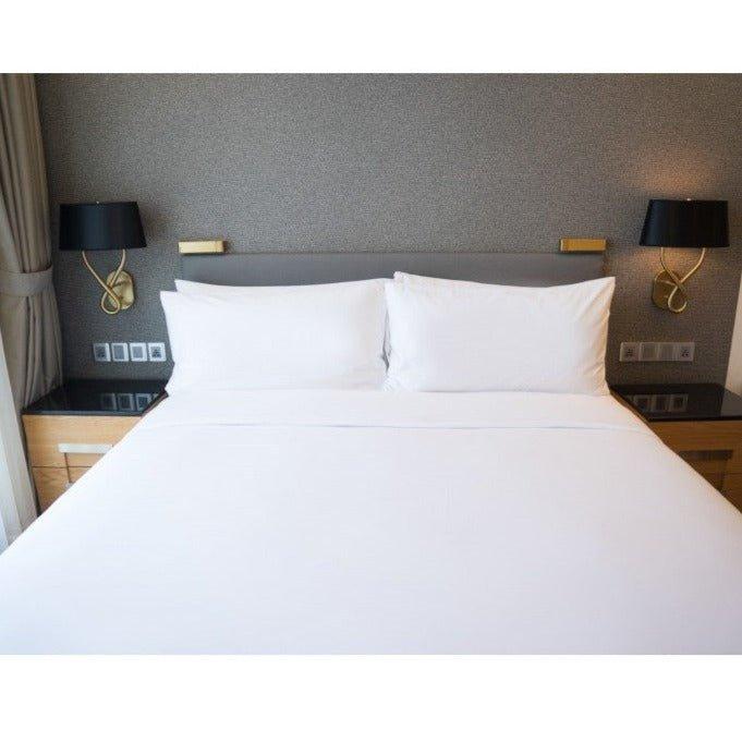 Bettgarnitur Set weiss Satin